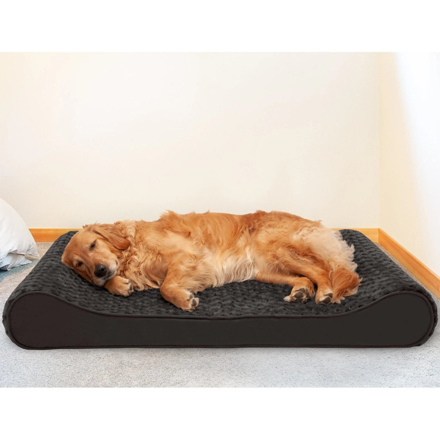 FurHaven Ultra Plush Luxe Lounger Cooling Gel Dog Bed With Removable Cover 1 FurHaven Ultra Plush Luxe Lounger Cooling Gel Dog Bed With Removable Cover