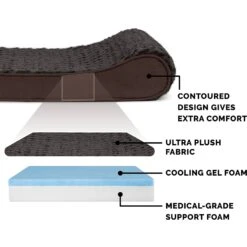 FurHaven Ultra Plush Luxe Lounger Cooling Gel Dog Bed With Removable Cover 14 FurHaven Ultra Plush Luxe Lounger Cooling Gel Dog Bed With Removable Cover -Pup Haven Sales Store 198957 PT5. AC SS1800 V1627617108