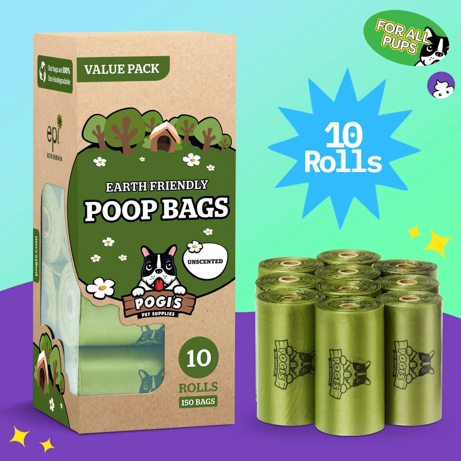 Pogi's Pet Supplies Unscented Poop Bags, 150 Count 6 Pogi's Pet Supplies Unscented Poop Bags, 150 Count - Image 6