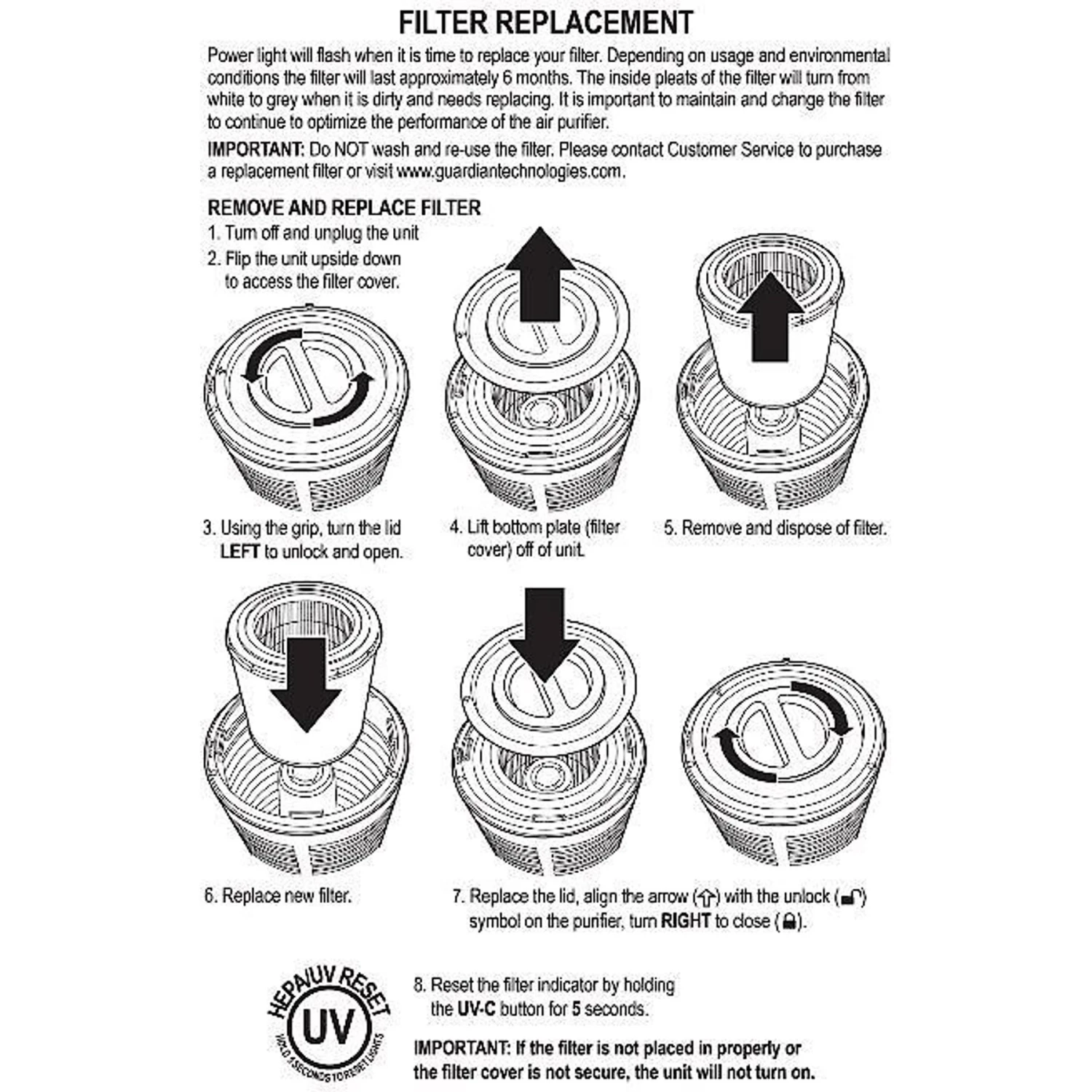 Germ Guardian FLT4700 HEPA Air Purifier Replacement Filter M 5 Germ Guardian FLT4700 HEPA Air Purifier Replacement Filter M - Image 5