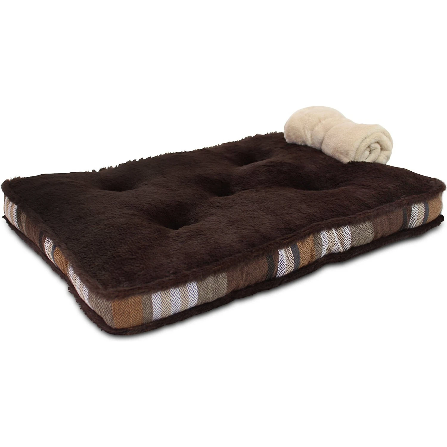 American Kennel Club AKC Blanket & Burlap Stripes Pillow Dog Bed 1 American Kennel Club AKC Blanket & Burlap Stripes Pillow Dog Bed