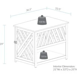 Casual Home Modern Lattice Single Door Furniture Style Dog Crate & End Table 10 Casual Home Modern Lattice Single Door Furniture Style Dog Crate & End Table -Pup Haven Sales Store 209980 pt4. AC SS1800 V1573855096
