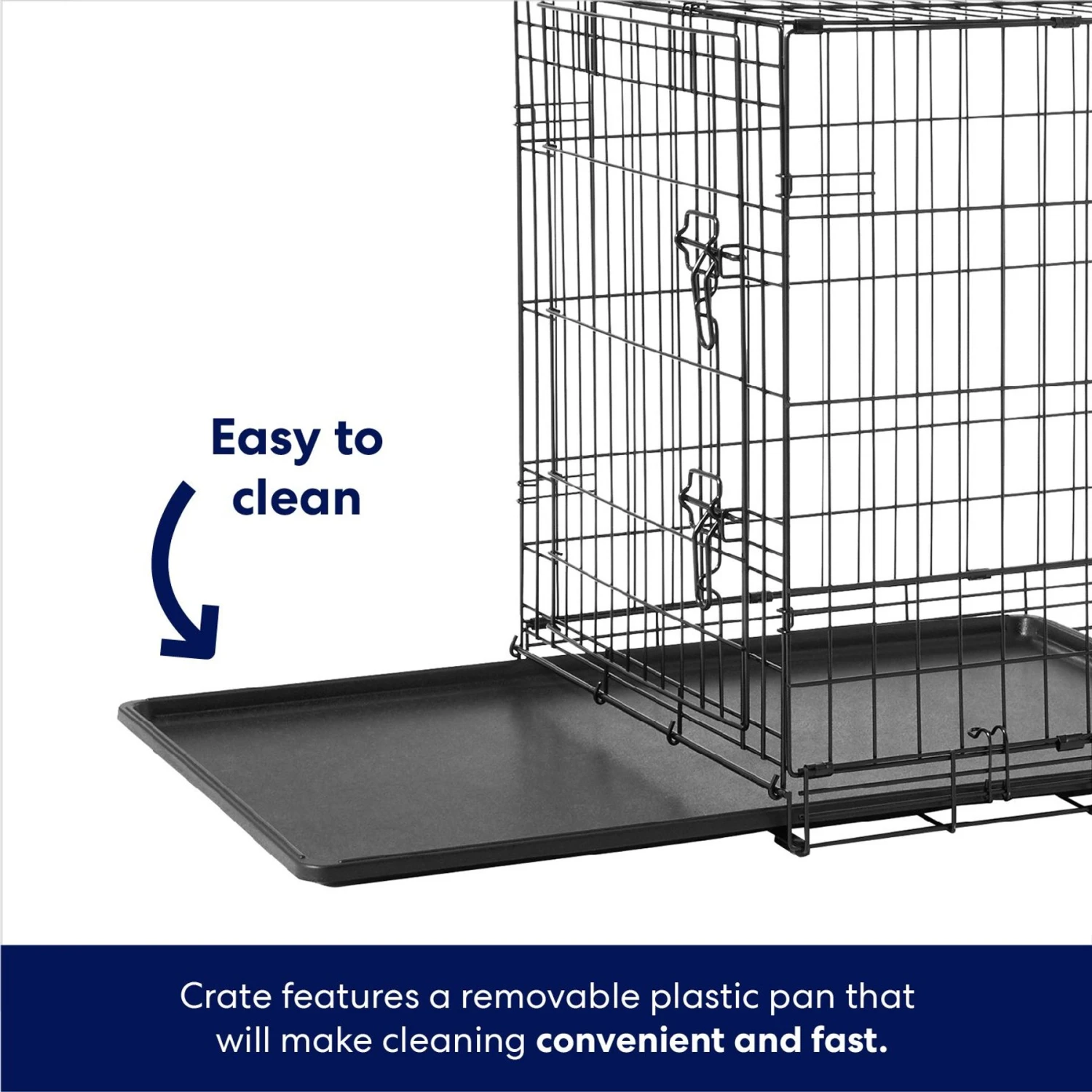 Frisco Fold & Carry Double Door Collapsible Wire Dog Crate & Mat Kit 5 Frisco Fold & Carry Double Door Collapsible Wire Dog Crate & Mat Kit - Image 5