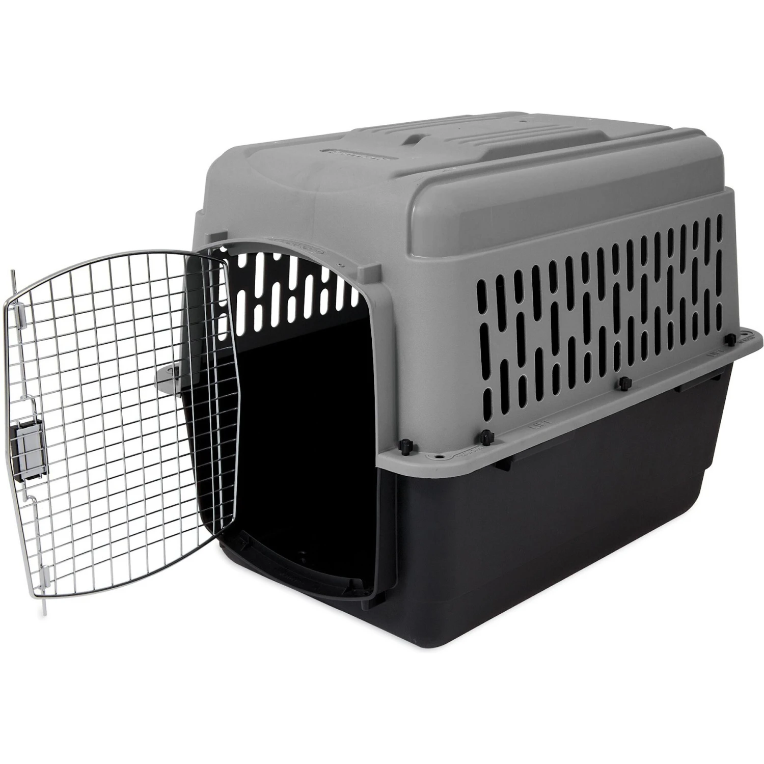 Aspen Pet Traditional Dog & Cat Kennel, Gray/Black 1 Aspen Pet Traditional Dog & Cat Kennel, Gray/Black