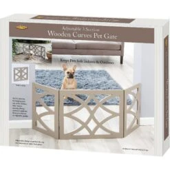 Etna Wooden Curves Pet Gate, Gray 5 Etna Wooden Curves Pet Gate, Gray -Pup Haven Sales Store 213603 PT2. AC SS1800 V1578692874