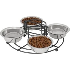 Frisco Multi Pet Feeding 4-Bowls Stainless Steel Dog & Cat Bowls, 0.5 Cup 10 Frisco Multi Pet Feeding 4-Bowls Stainless Steel Dog & Cat Bowls, 0.5 Cup -Pup Haven Sales Store 213787 PT2. AC SS1800 V1598450208