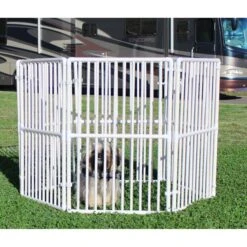 Cardinal Gates Portable Outdoor Dog Pen, White