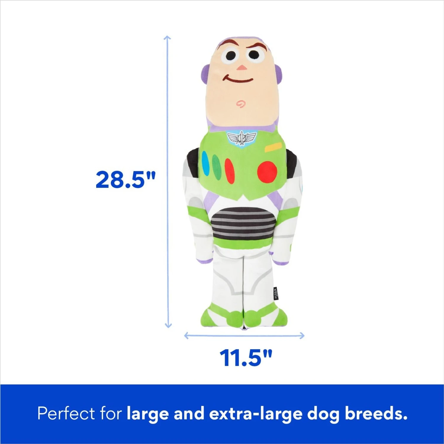 Pixar Buzz Lightyear Wagazoo Plush Squeaky Dog Toy, Extra Long 2 Pixar Buzz Lightyear Wagazoo Plush Squeaky Dog Toy, Extra Long - Image 2