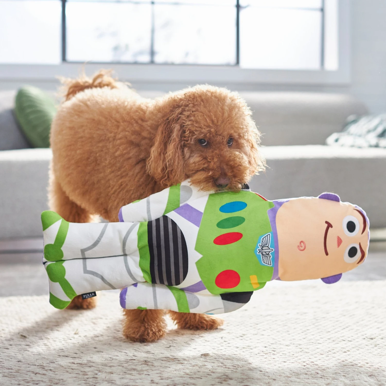 Pixar Buzz Lightyear Wagazoo Plush Squeaky Dog Toy, Extra Long 3 Pixar Buzz Lightyear Wagazoo Plush Squeaky Dog Toy, Extra Long - Image 3