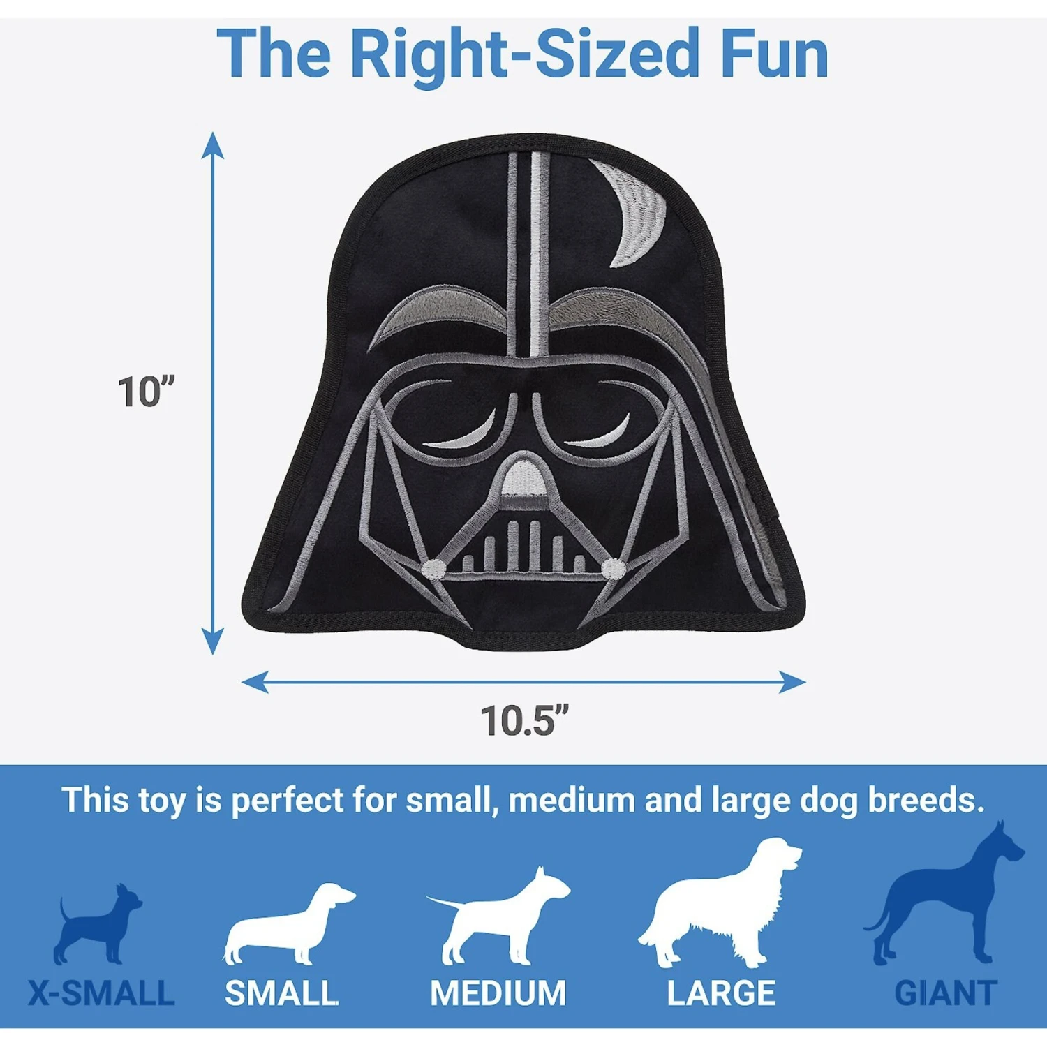 STAR WARS DARTH VADER Flat Plush Squeaky Dog Toy 2 STAR WARS DARTH VADER Flat Plush Squeaky Dog Toy - Image 2