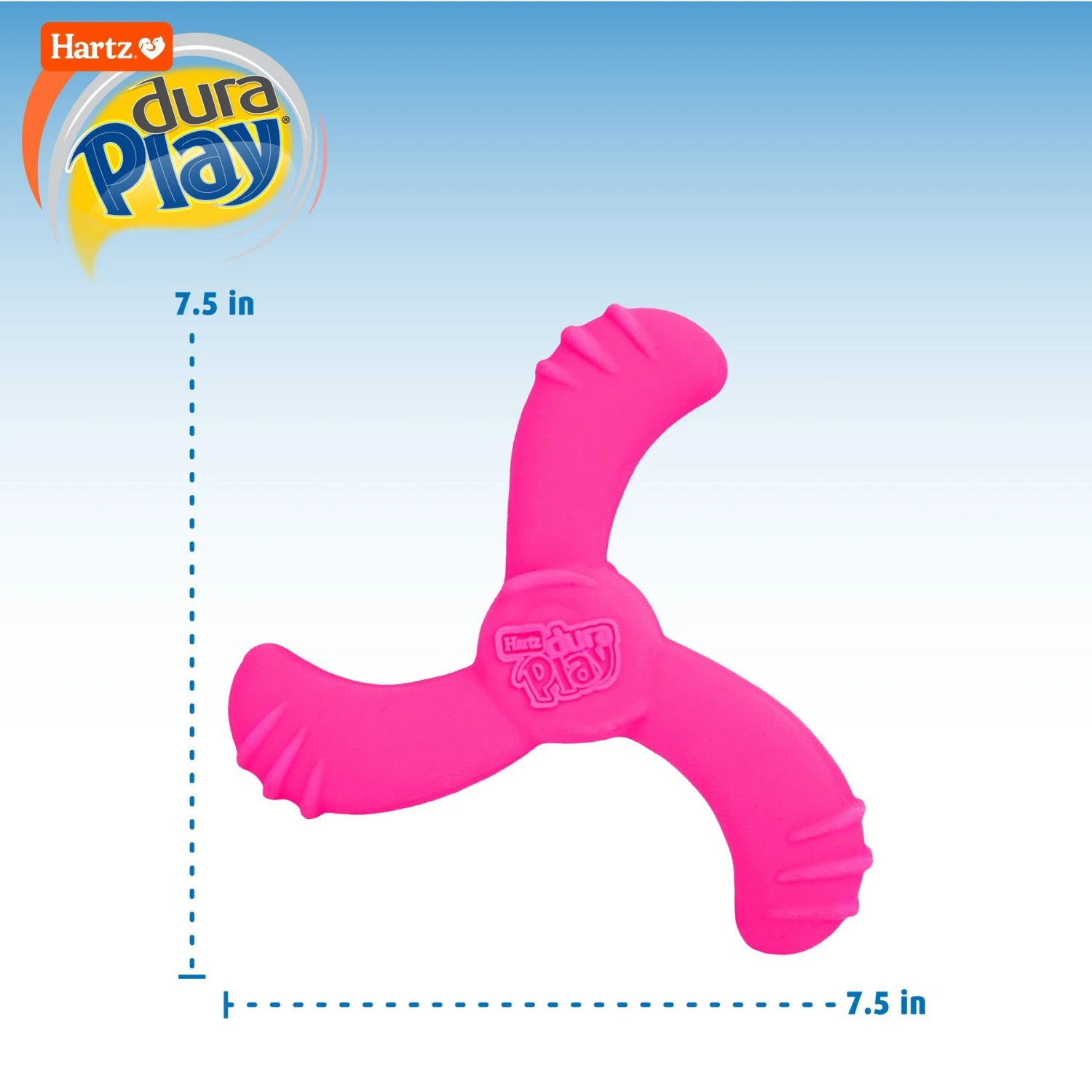 Hartz Dura Play Boomerang Bacon Scented Squeaky Latex Dog Toy, Color Varies 3 Hartz Dura Play Boomerang Bacon Scented Squeaky Latex Dog Toy, Color Varies - Image 3