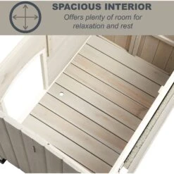 MidWest Eillo Folding Outdoor Wood Dog House, Beige 13 MidWest Eillo Folding Outdoor Wood Dog House, Beige -Pup Haven Sales Store 226370 PT5. AC SS1800 V1583958814