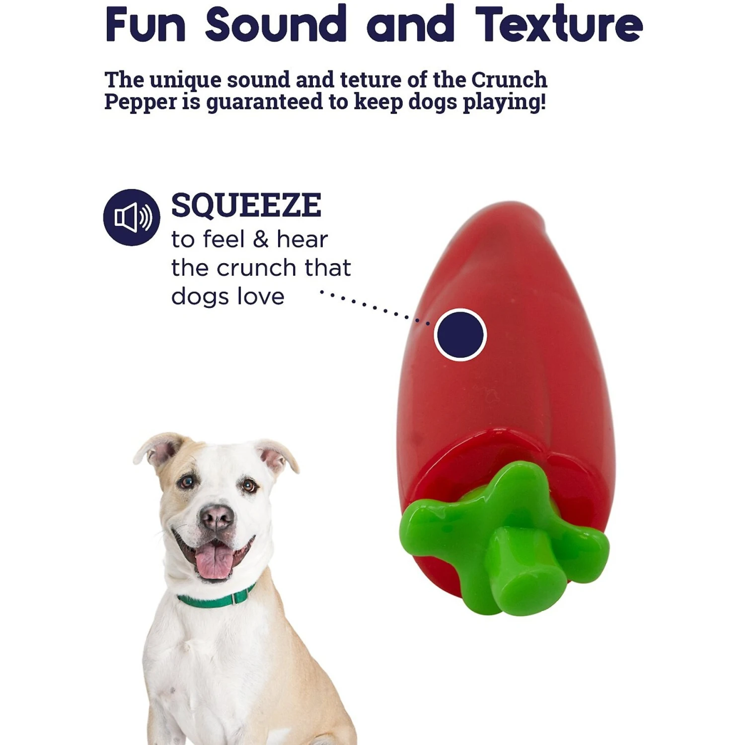 Petstages Crunch Veggie Pepper Tough Dog Chew Toy 3 Petstages Crunch Veggie Pepper Tough Dog Chew Toy - Image 3