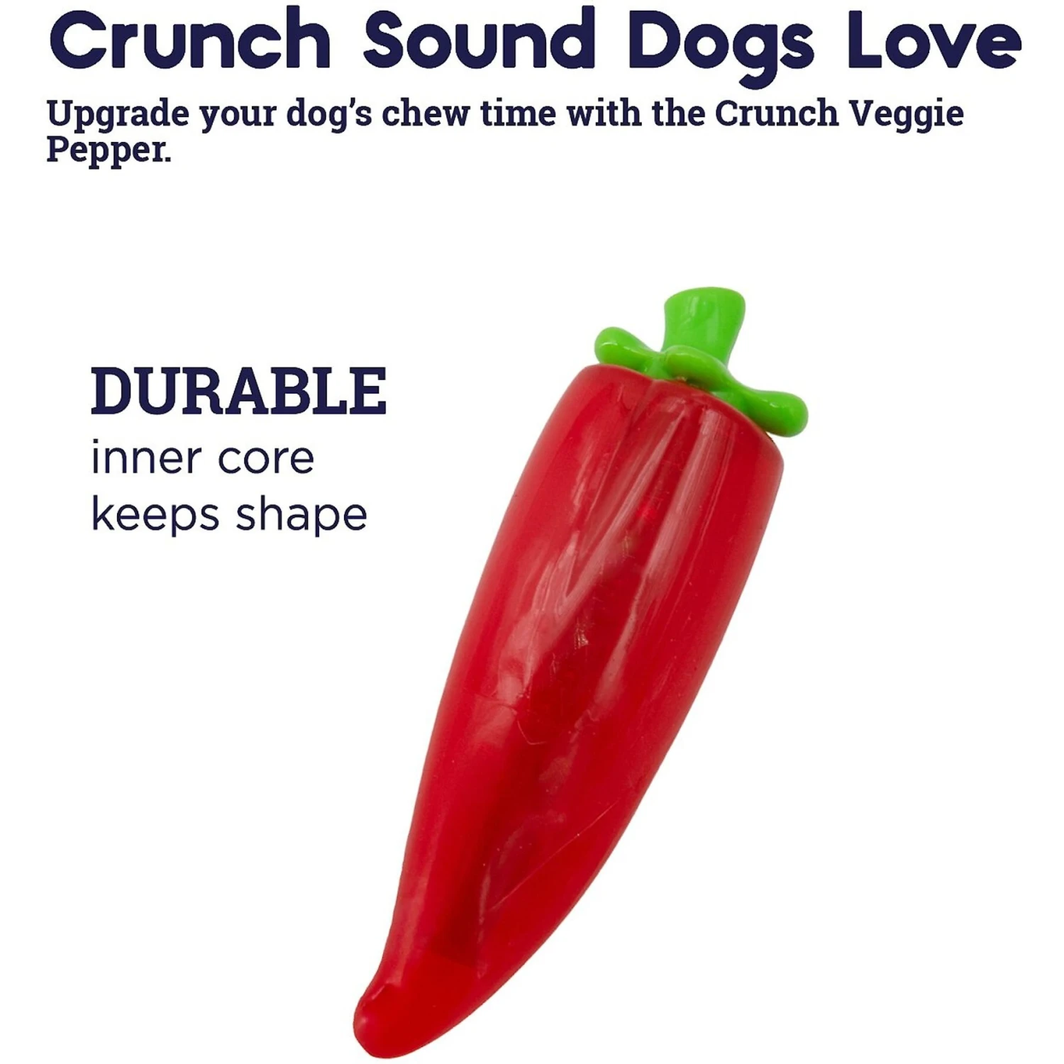 Petstages Crunch Veggie Pepper Tough Dog Chew Toy 4 Petstages Crunch Veggie Pepper Tough Dog Chew Toy - Image 4