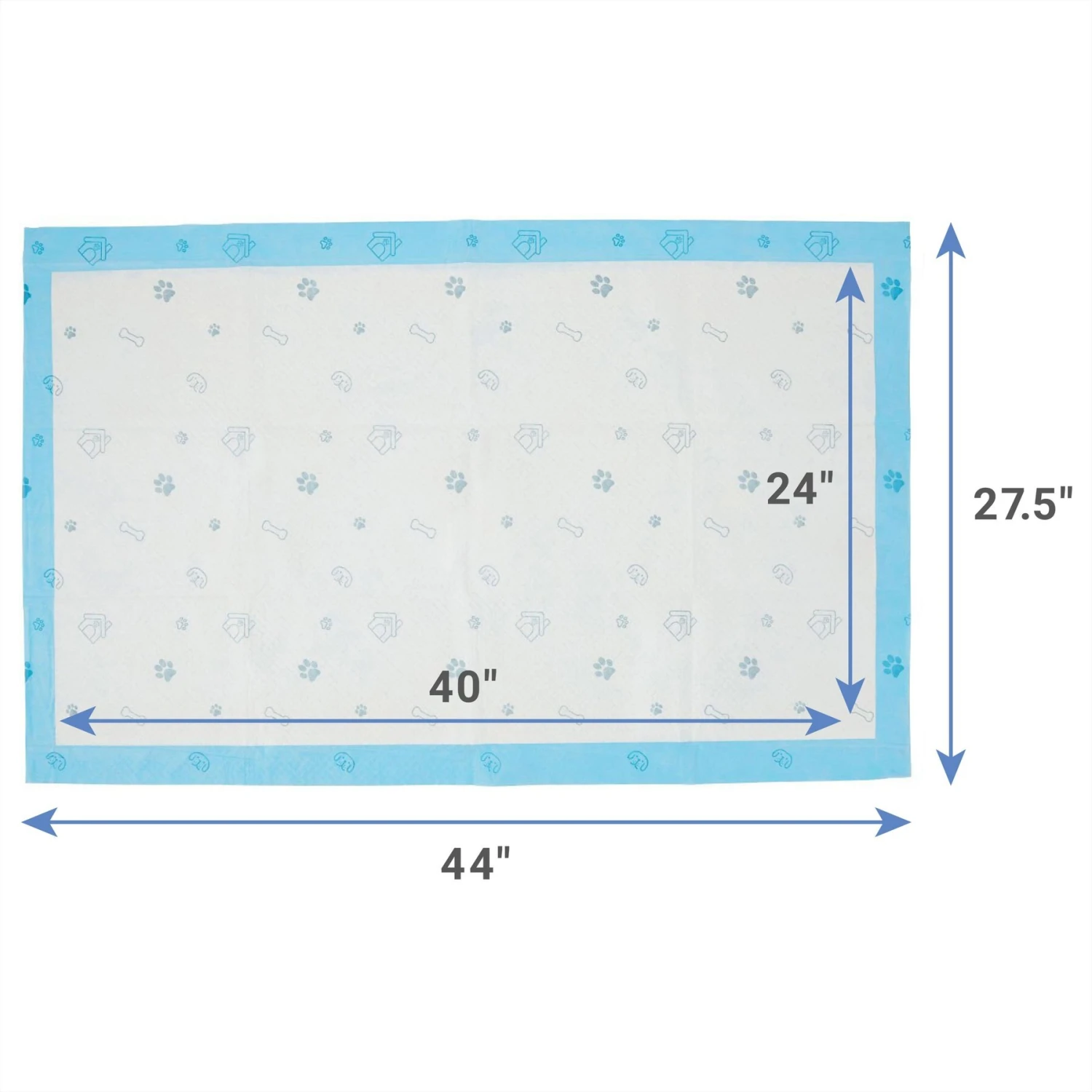 Frisco Premium Giant Printed Dog Training & Potty Pads, 27.5 X 44-in, Unscented 3 Frisco Premium Giant Printed Dog Training & Potty Pads, 27.5 X 44-in, Unscented - Image 3