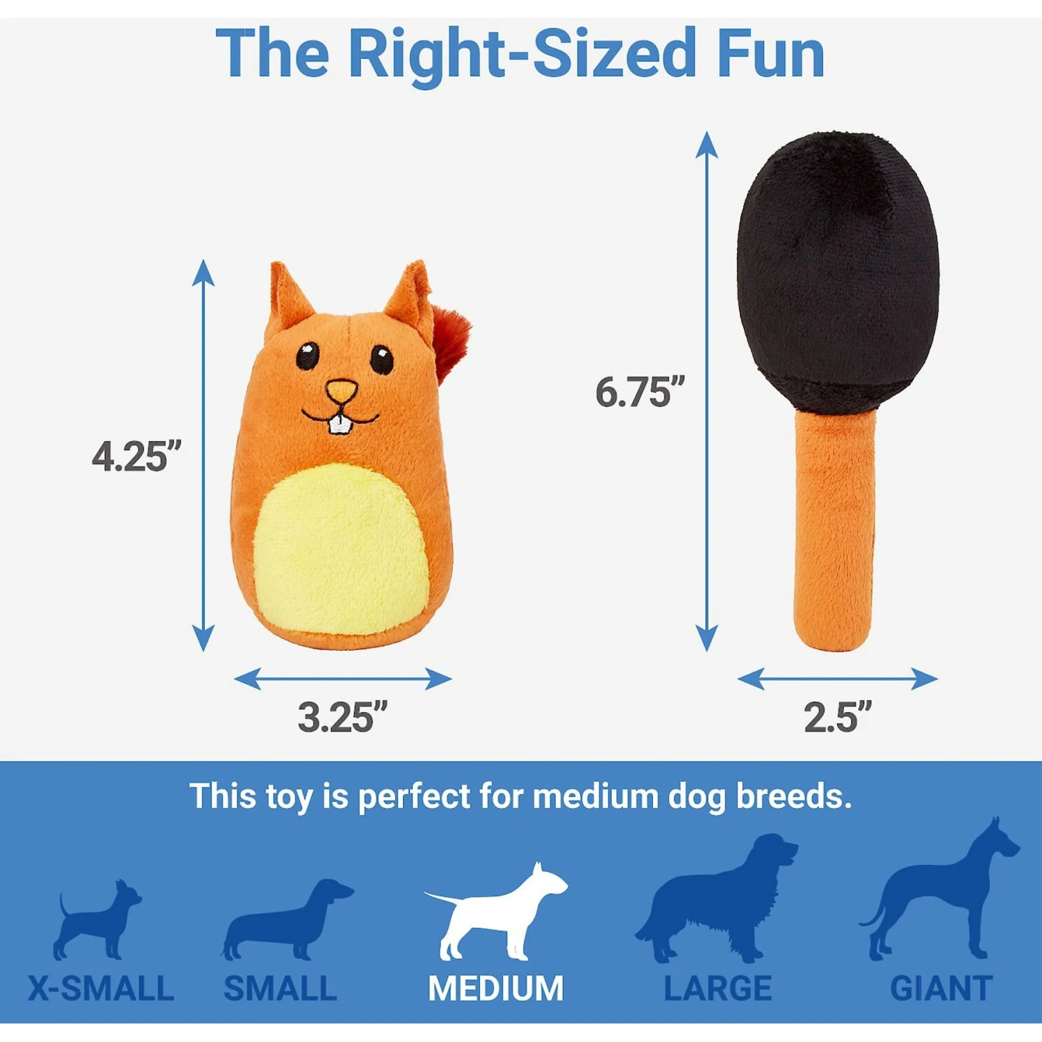 Frisco Retro Smack-a-Squirrel Hide & Seek Puzzle Plush Squeaky Dog Toy 3 Frisco Retro Smack-a-Squirrel Hide & Seek Puzzle Plush Squeaky Dog Toy - Image 3