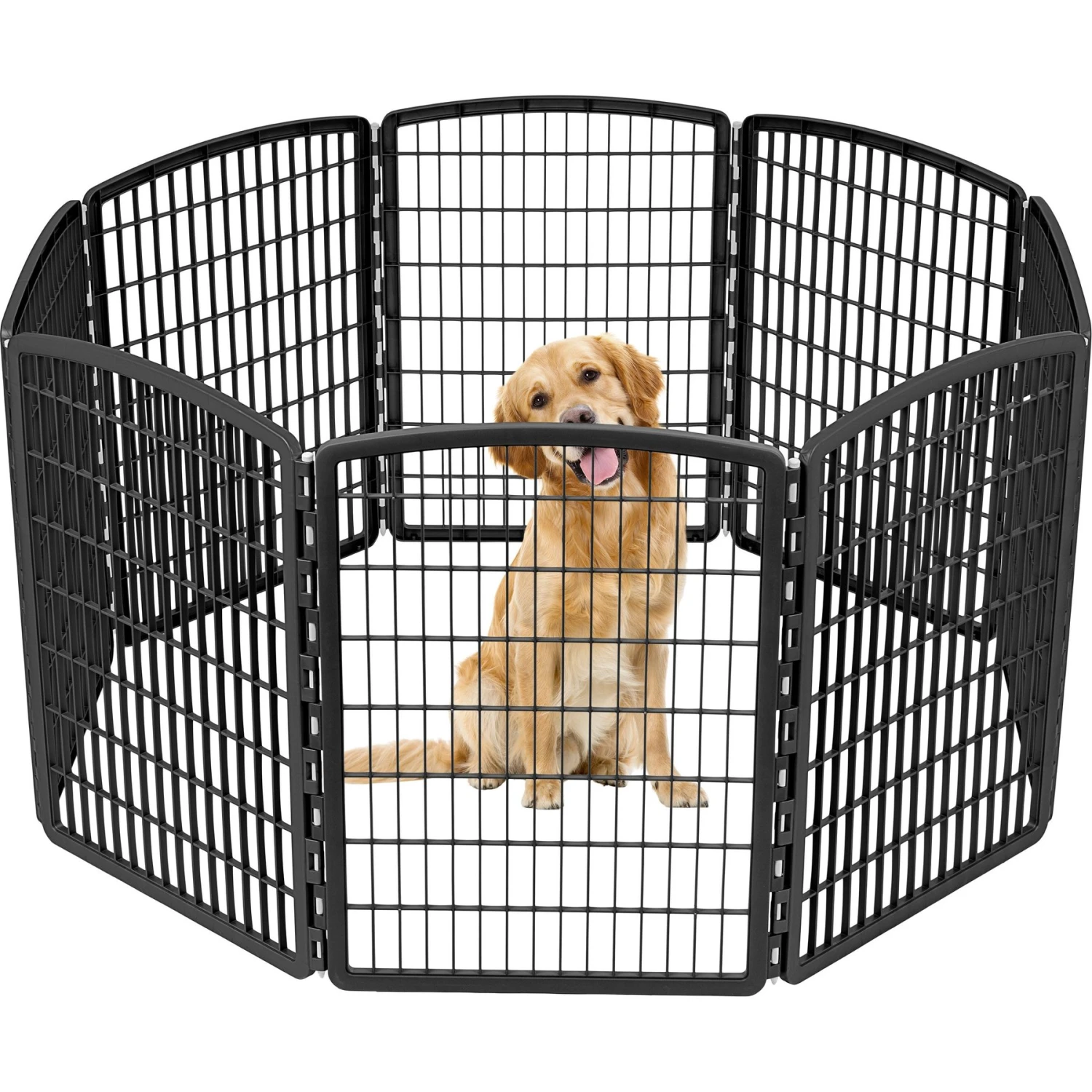 IRIS USA 8-Panel Dog Exercise Playpen, 34-in, Black 1 IRIS USA 8-Panel Dog Exercise Playpen, 34-in, Black