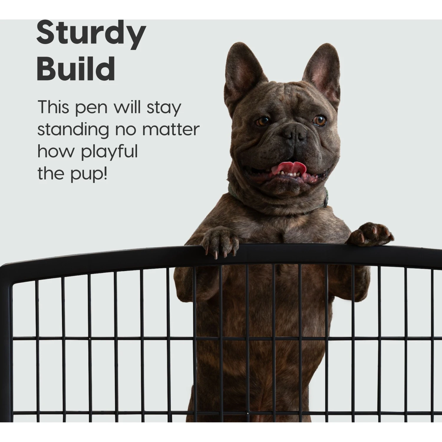 IRIS USA 8-Panel Dog Exercise Playpen, 34-in, Black 6 IRIS USA 8-Panel Dog Exercise Playpen, 34-in, Black - Image 6