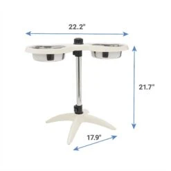 Frisco Adjustable Stainless Steel Double Elevated Dog Bowls 12 Frisco Adjustable Stainless Steel Double Elevated Dog Bowls -Pup Haven Sales Store 232097 PT6. AC SS1800 V1605747106