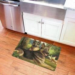 Bungalow Flooring German Shepherds & Chickens Dog Dinner Mat, 36 X 23-in 8 Bungalow Flooring German Shepherds & Chickens Dog Dinner Mat, 36 X 23-in -Pup Haven Sales Store 235673 PT3. AC SS1800 V1615333977