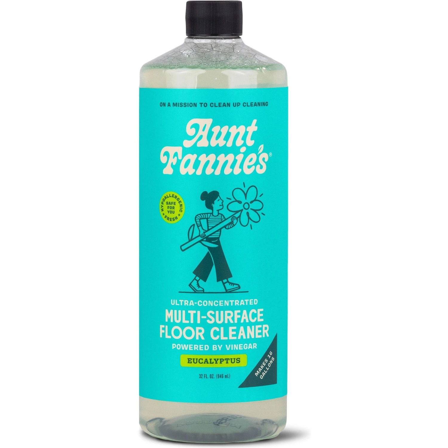 Aunt Fannie's Vinegar Wash Concentrate Eucalyptus Floor Cleaner, 32-oz Bottle 1 Aunt Fannie's Vinegar Wash Concentrate Eucalyptus Floor Cleaner, 32-oz Bottle