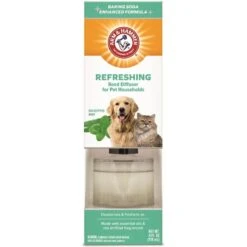 Arm & Hammer Refreshing Eucalyptis Mint Pet Households Reed Diffuser, 4-oz Jar