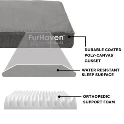 FurHaven Deluxe Oxford Orthopedic Indoor/Outdoor Dog & Cat Bed With Removable Cover -Pup Haven Sales Store 238773 PT5. AC SS1800 V1606344425
