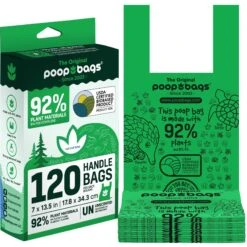 The Original Poop Bags Handle Tie Compostable Dog Poop Bags, 120 Count