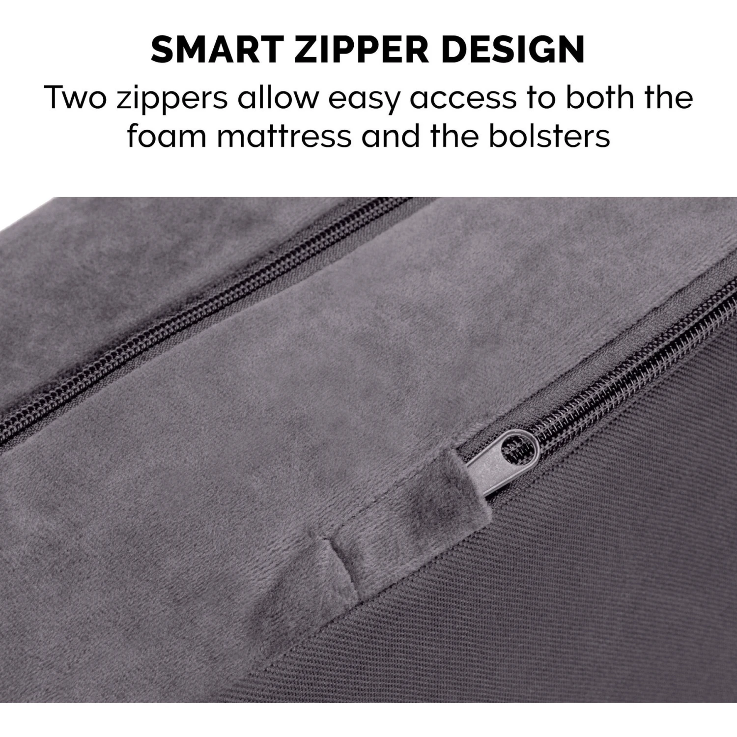 FurHaven Plush Deluxe Chaise Memory Top Cat & Dog Bed With Removable Cover 8 FurHaven Plush Deluxe Chaise Memory Top Cat & Dog Bed With Removable Cover - Image 8