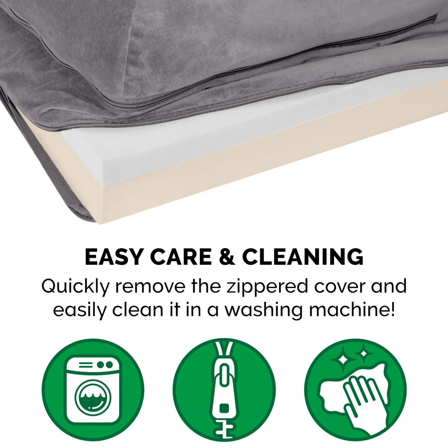 FurHaven Plush Deluxe Chaise Memory Top Cat & Dog Bed With Removable Cover 9 FurHaven Plush Deluxe Chaise Memory Top Cat & Dog Bed With Removable Cover - Image 9