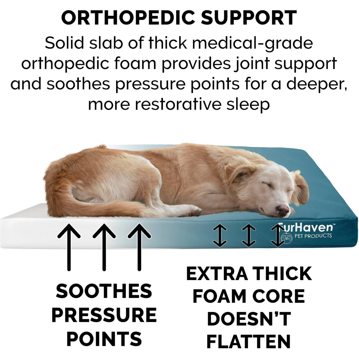 FurHaven Deluxe Oxford Full Support Dog & Cat Bed With Removable Cover 7 FurHaven Deluxe Oxford Full Support Dog & Cat Bed With Removable Cover - Image 7