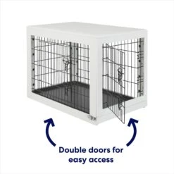 Frisco Double Door Furniture Style Dog Crate, White 7 Frisco Double Door Furniture Style Dog Crate, White -Pup Haven Sales Store 253029 PT3. AC SS1800 V1617644305