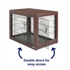 Frisco Double Door Furniture Style Dog Crate, Brown 7 Frisco Double Door Furniture Style Dog Crate, Brown -Pup Haven Sales Store 253033 PT3. AC SS1800 V1617644270