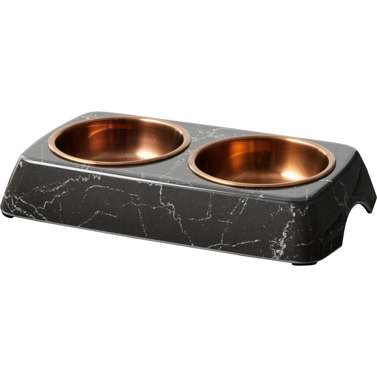 Frisco Copper Stainless Steel Double Dog & Cat Bowls With Black Marble Stand 7 Frisco Copper Stainless Steel Double Dog & Cat Bowls With Black Marble Stand - Image 7