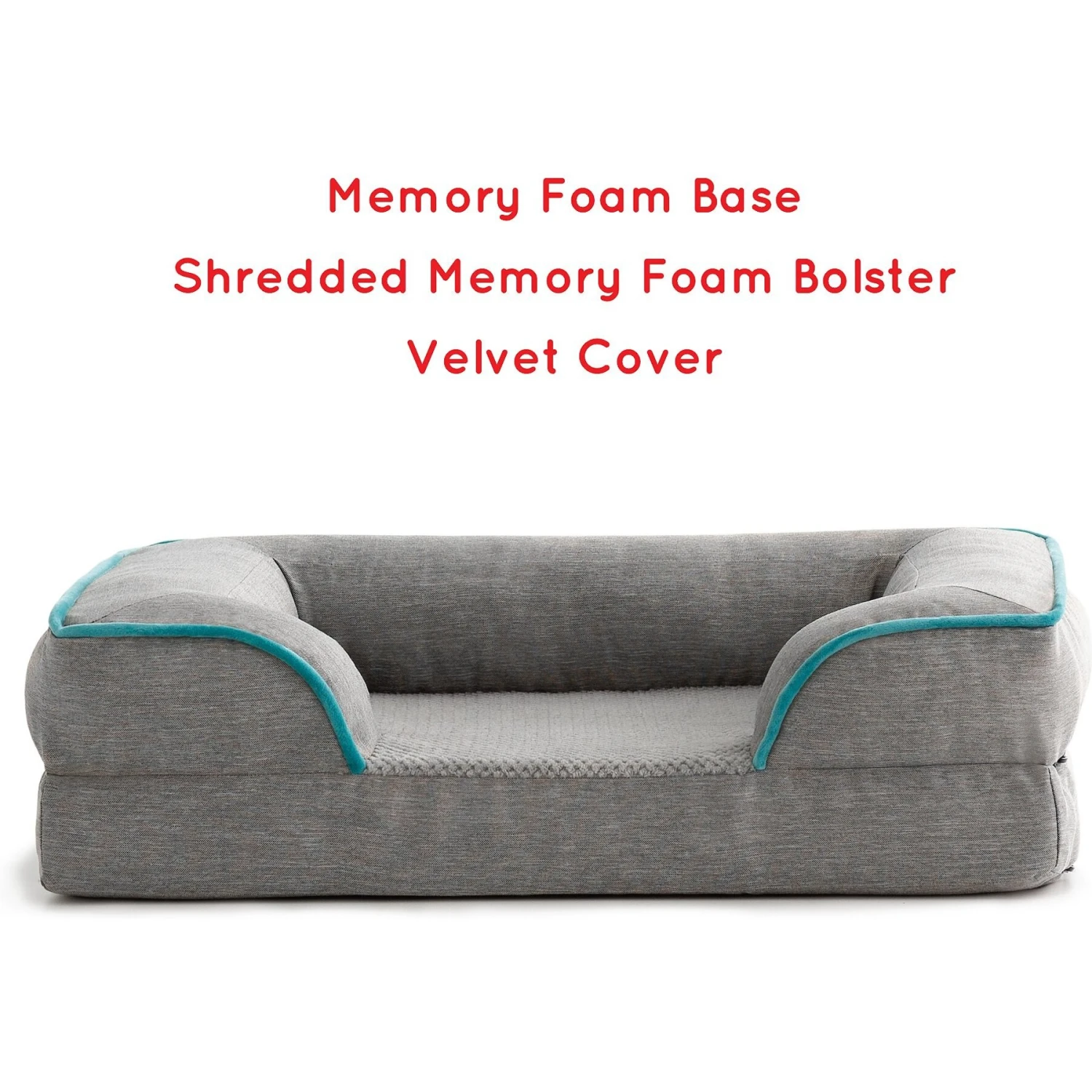 Brindle Orthopedic Bolster Dog & Cat Bed With Removable Cover 2 Brindle Orthopedic Bolster Dog & Cat Bed With Removable Cover - Image 2