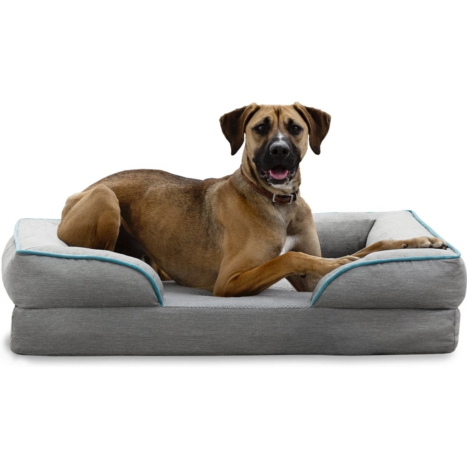 Brindle Orthopedic Bolster Dog & Cat Bed With Removable Cover 7 Brindle Orthopedic Bolster Dog & Cat Bed With Removable Cover - Image 7