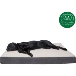 FurHaven Faux Sheepskin & Suede Cooling Gel Cat & Dog Bed With Removable Cover -Pup Haven Sales Store 261665 PT3. AC SS1800 V1605657409