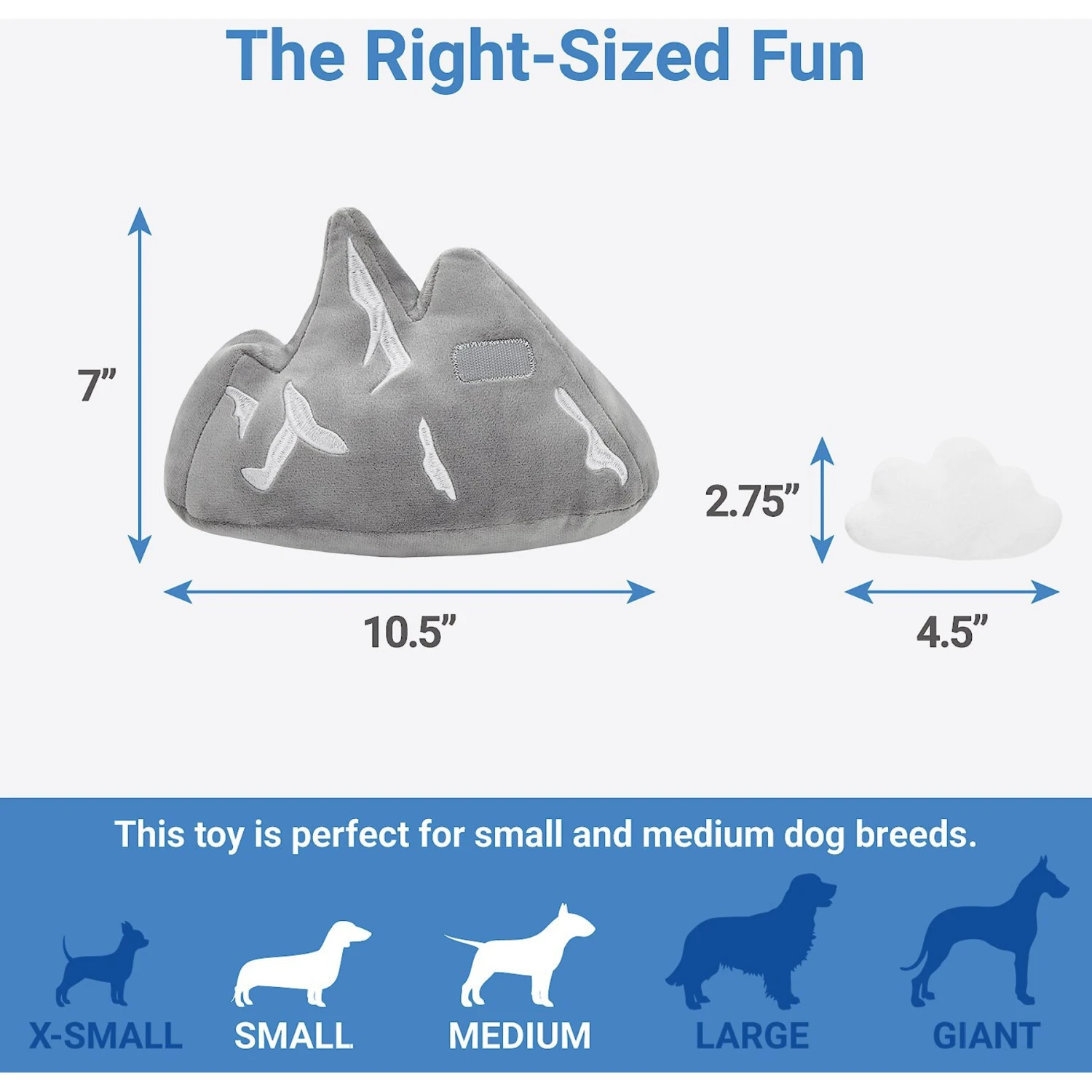 Frisco Road Trip Mountain Range Plush Squeaky Dog Toy 2 Frisco Road Trip Mountain Range Plush Squeaky Dog Toy - Image 2