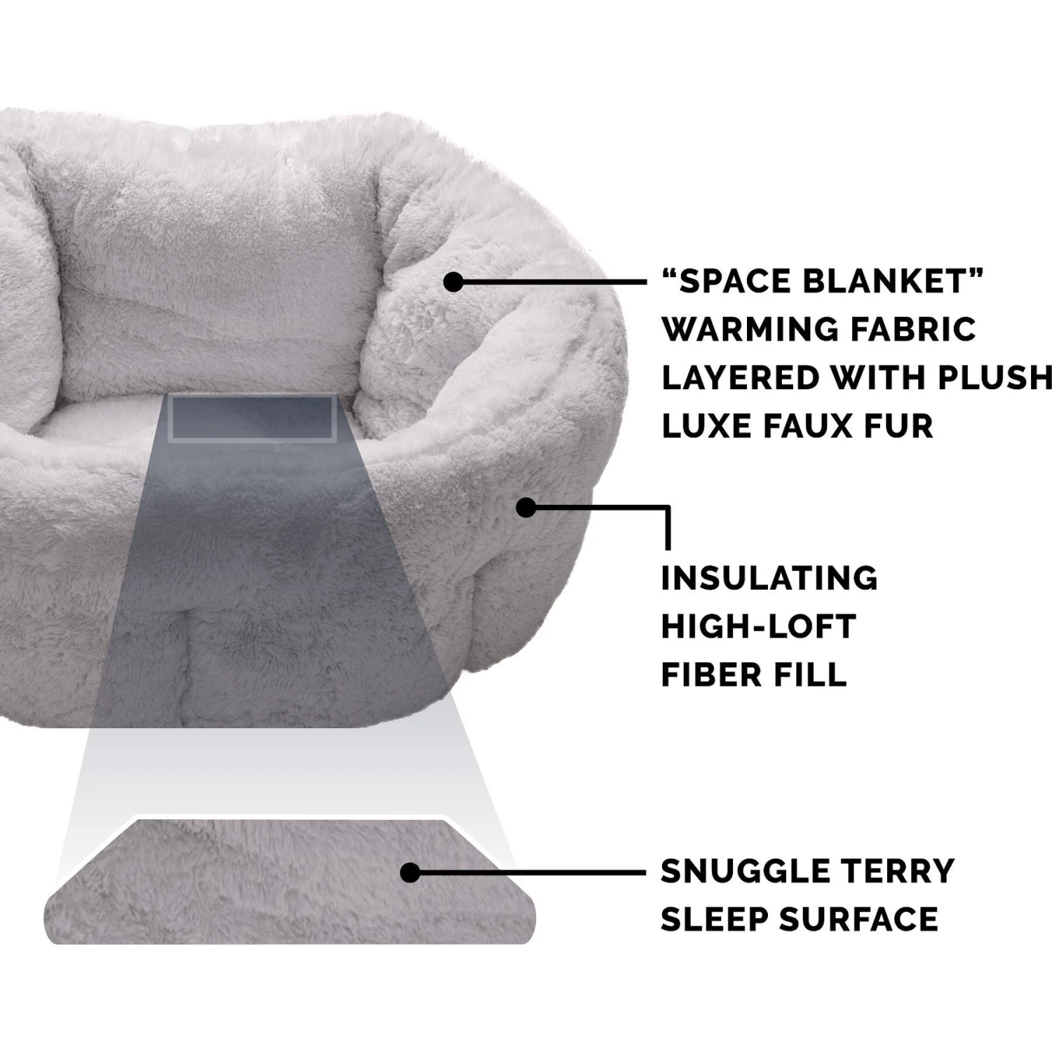 FurHaven Luxury Faux Fur Self-Warming Hi-Lo Donut Cat & Dog Bed 6 FurHaven Luxury Faux Fur Self-Warming Hi-Lo Donut Cat & Dog Bed - Image 6