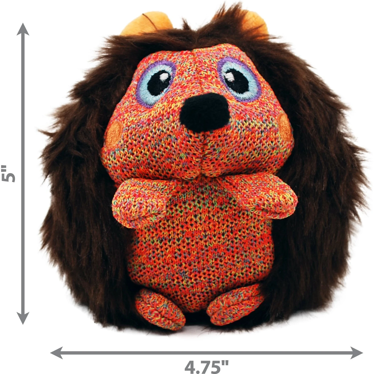 KONG ZigWigz Hedgehog Squeaky Plush Dog Toy, Medium 2 KONG ZigWigz Hedgehog Squeaky Plush Dog Toy, Medium - Image 2