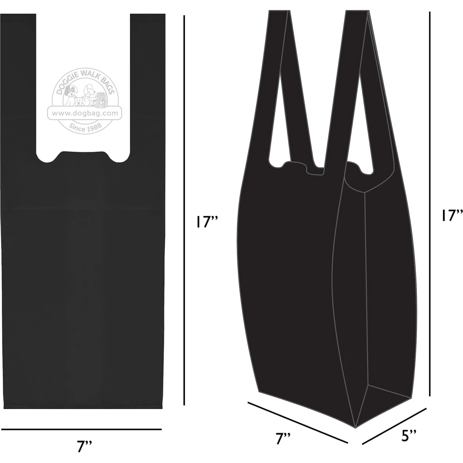 Doggie Walk Bags Unscented Tie Handle Dog Poop Bags 2 Doggie Walk Bags Unscented Tie Handle Dog Poop Bags - Image 2