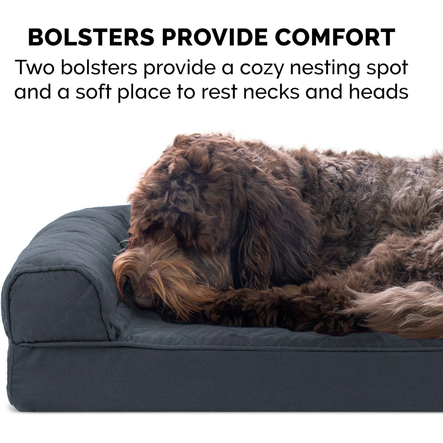 FurHaven Quilted Bolster Cat & Dog Bed With Removable Cover 7 FurHaven Quilted Bolster Cat & Dog Bed With Removable Cover - Image 7