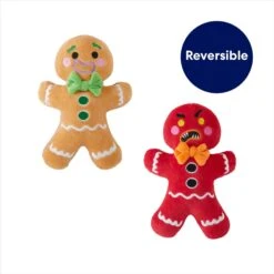 Frisco Holiday Naughty Or Nice Gingerbread Man Reversible Plush Squeaky Dog Toy -Pup Haven Sales Store 287217 PT2. AC SS1800 V1695045721
