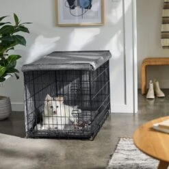 Frisco Faux Linen Dog Crate Cover 11 Frisco Faux Linen Dog Crate Cover -Pup Haven Sales Store 289630 PT5. AC SS1800 V1644249178