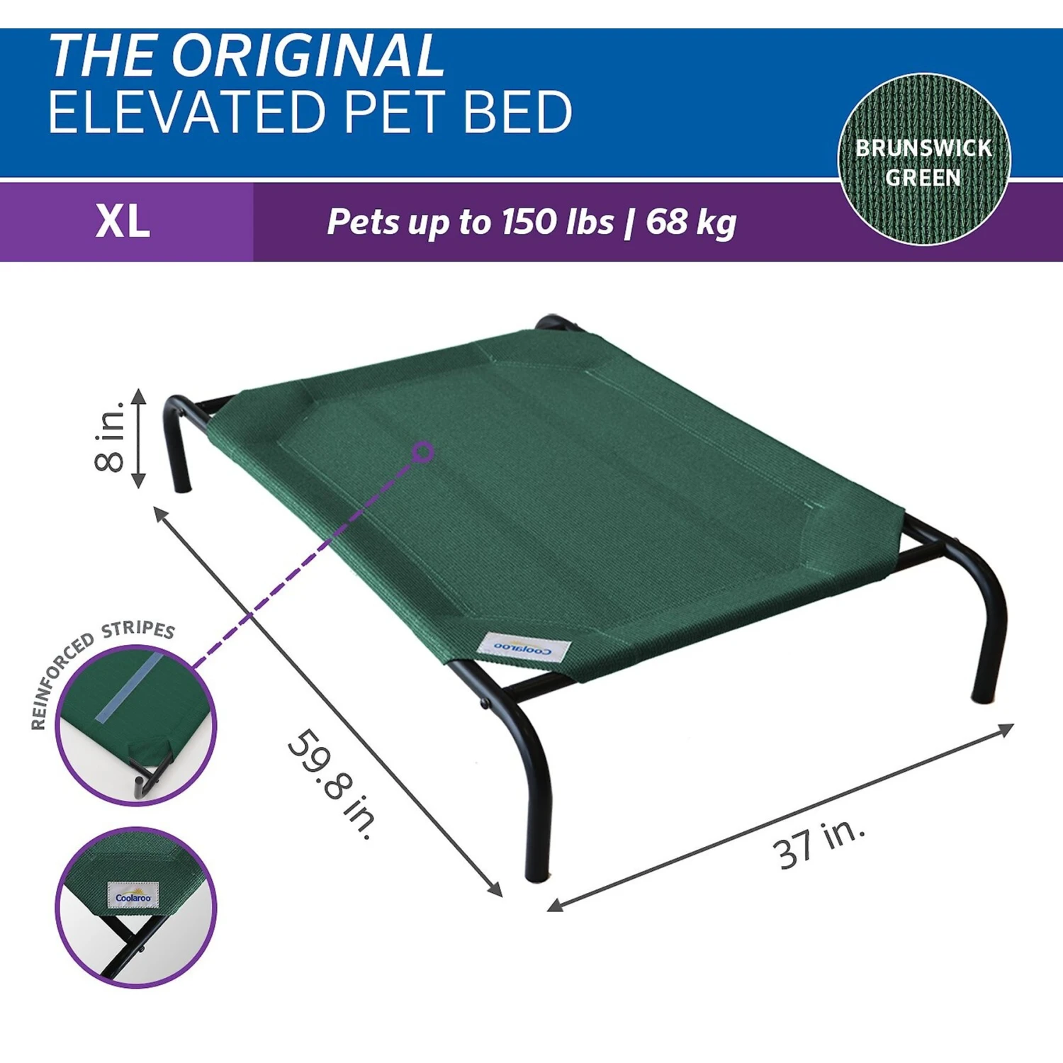 Coolaroo Steel-Framed Elevated Dog Bed 2 Coolaroo Steel-Framed Elevated Dog Bed - Image 2