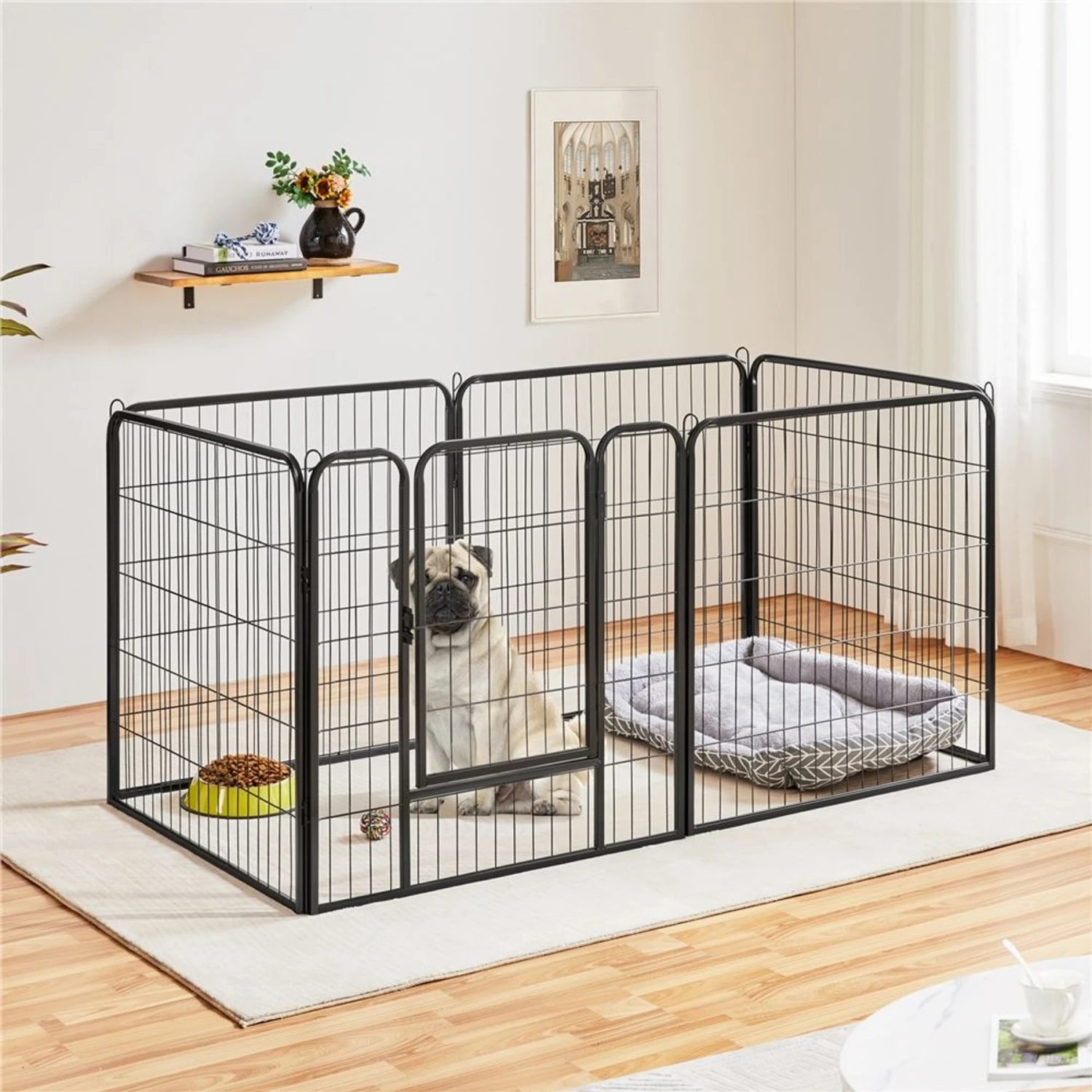 Yaheetech Heavy Duty Wire Dog & Cat Playpen, Black 1 Yaheetech Heavy Duty Wire Dog & Cat Playpen, Black