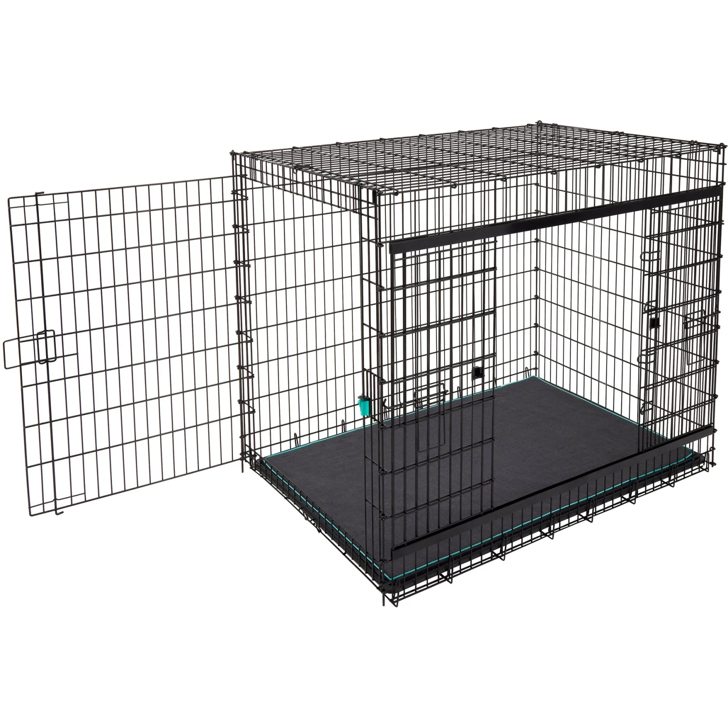 Frisco Heavy Duty Enhanced Lock Sliding Double Door Fold & Carry Wire Dog Crate & Mat Kit, 54 Inch 7 Frisco Heavy Duty Enhanced Lock Sliding Double Door Fold & Carry Wire Dog Crate & Mat Kit, 54 Inch - Image 7