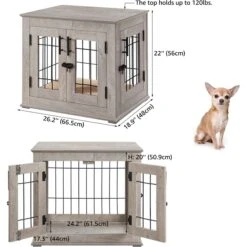 Unipaws Wooden Wire Dog Crate Furniture End Table 11 Unipaws Wooden Wire Dog Crate Furniture End Table -Pup Haven Sales Store 299112 PT3. AC SS1800 V1664534158