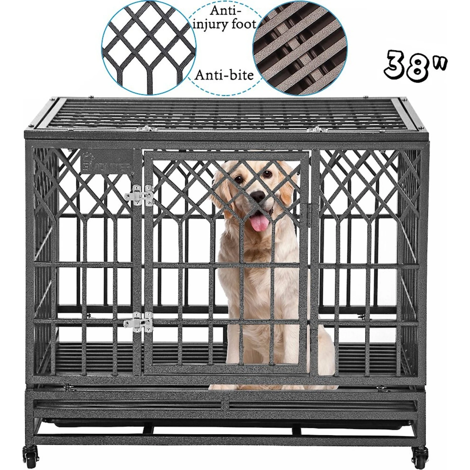 SMONTER Heavy Duty Dog Crate 3 SMONTER Heavy Duty Dog Crate - Image 3