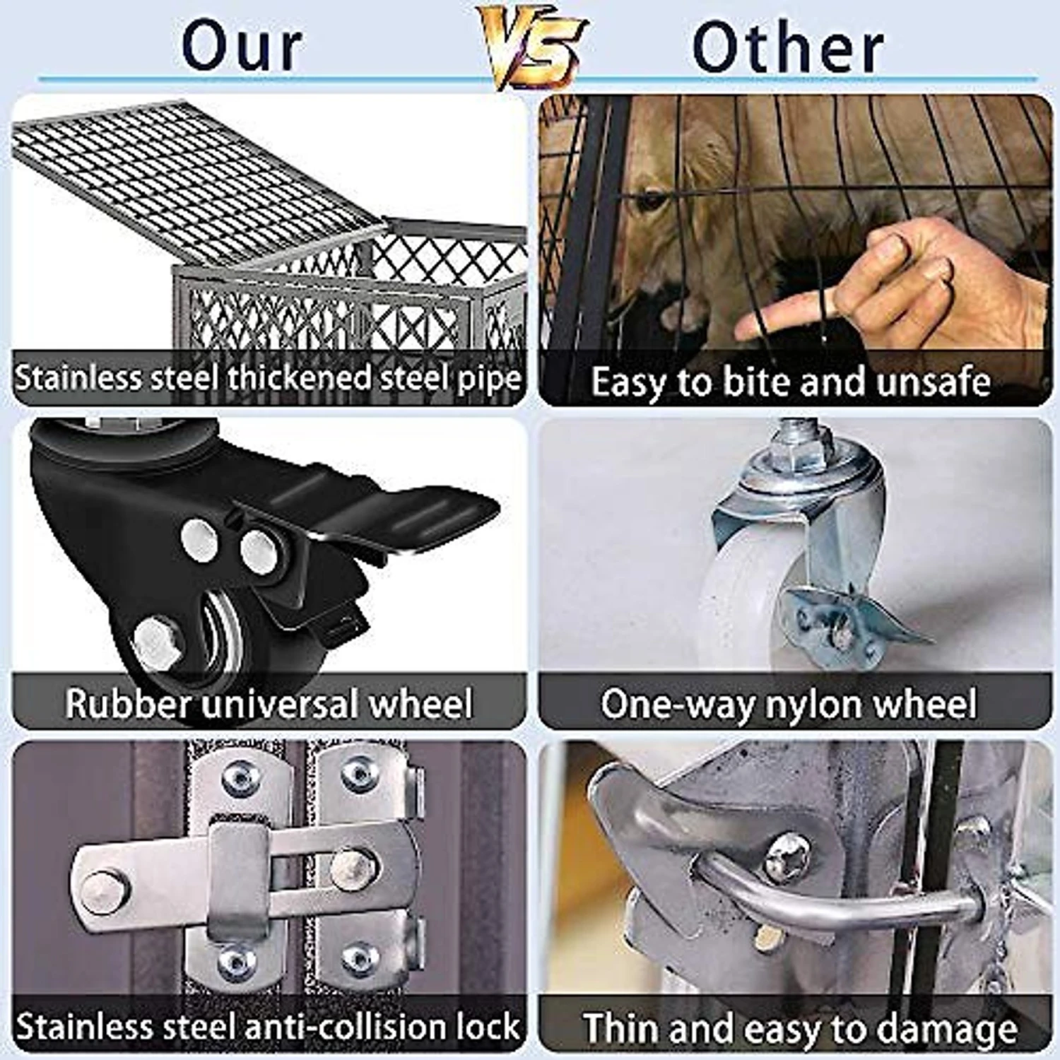 SMONTER Heavy Duty Dog Crate 6 SMONTER Heavy Duty Dog Crate - Image 6